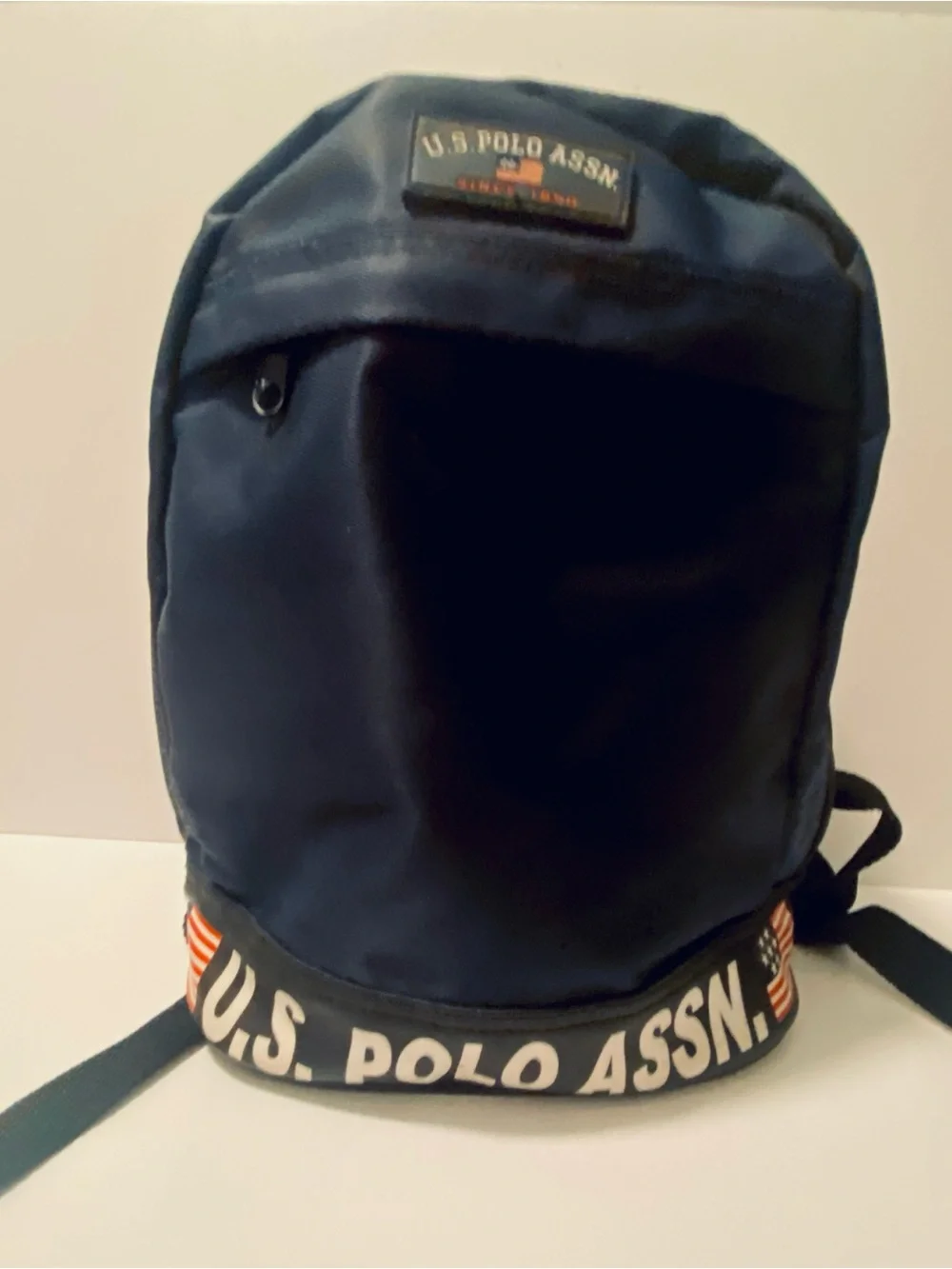 U.S. Polo Assn. Dark Blue Backpack with Logo Trim Size 12”